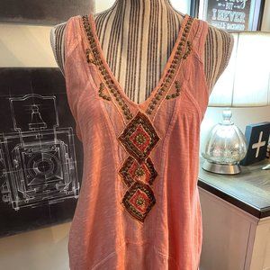 Free People beaded tank top; XS - gorgeous!